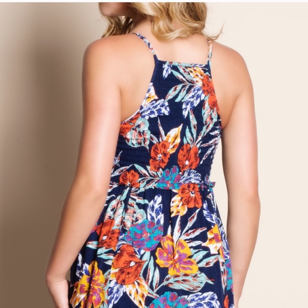 LAST DAY TO BUY  Navy Floral Maxi Dress - Picture 3 of 3